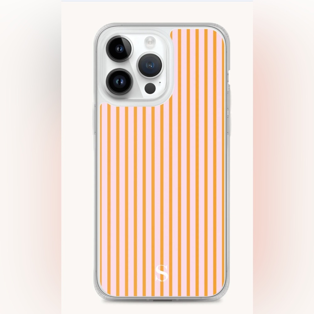 Striped Orange and Pink Phone Case